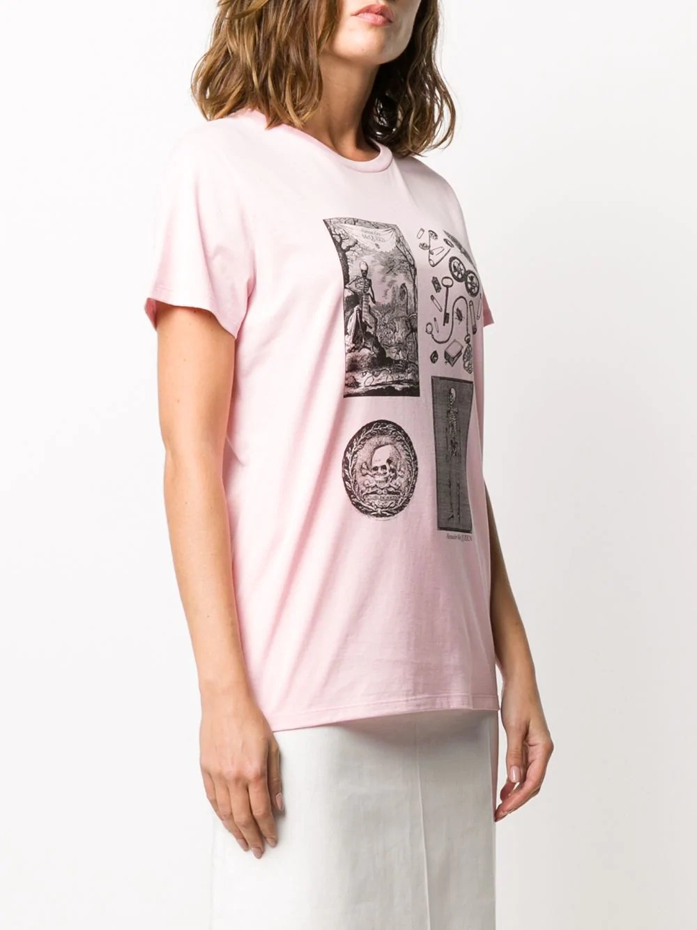 skull pattern T-shirt - 3