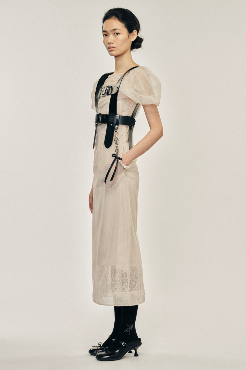 Simone Rocha Sheer Sculpted Gathered Bust Dress outlook