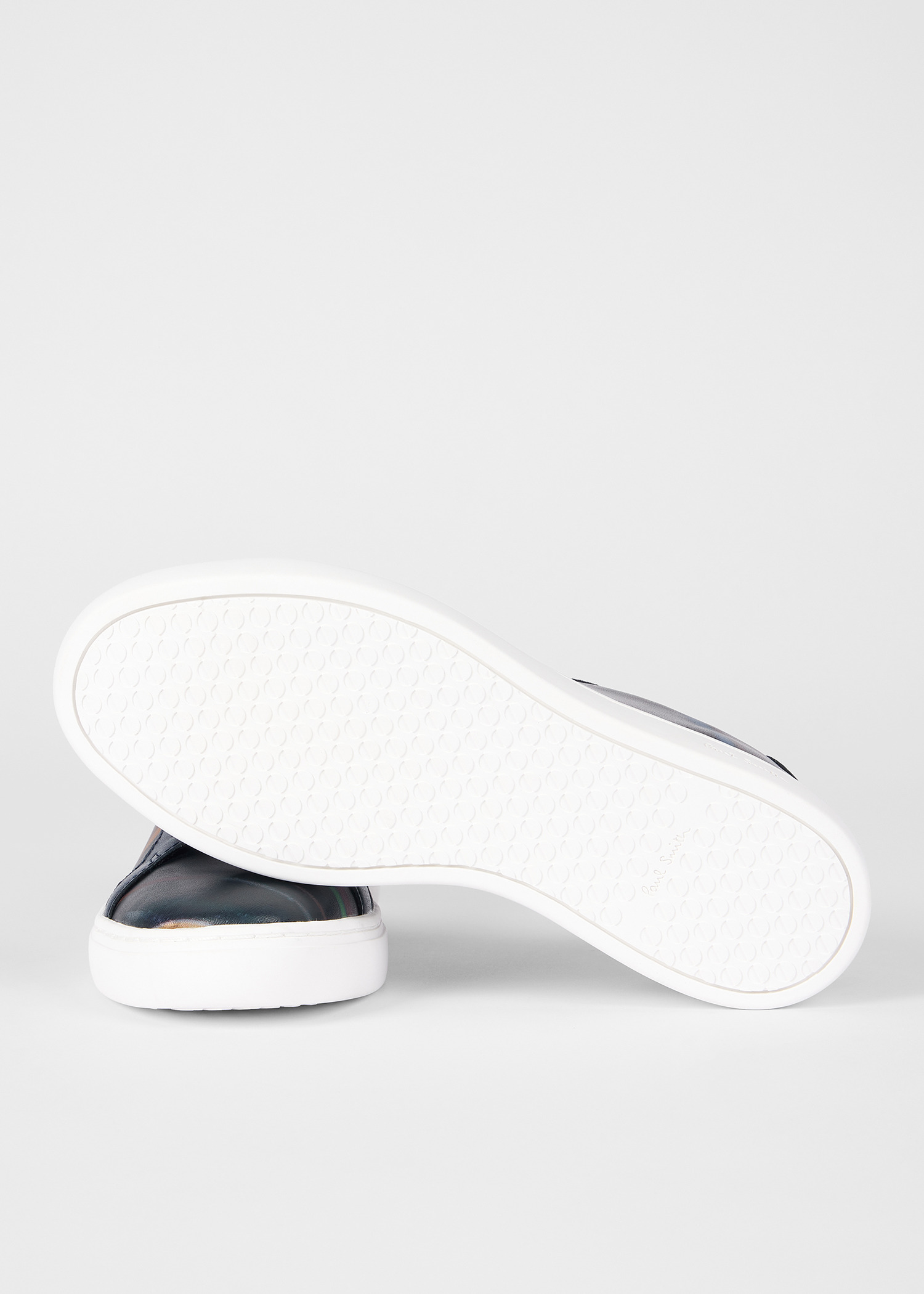 Women's Navy 'Winter Swirl' Leather 'Lapin' Trainers - 2