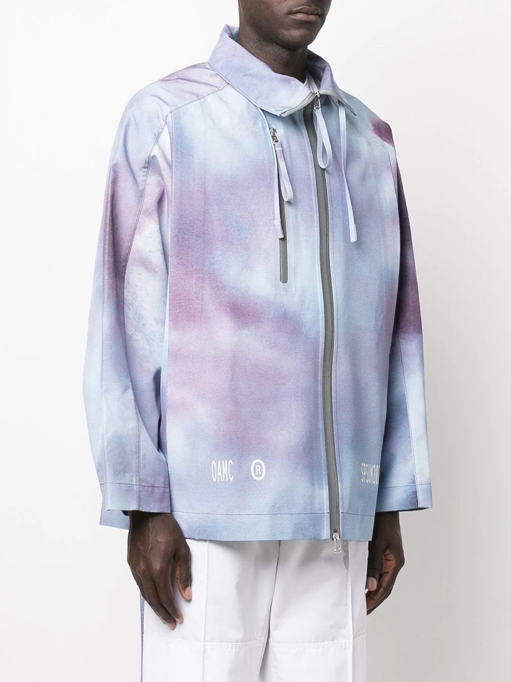 tie-dye zip-up lightweight jacket - 3