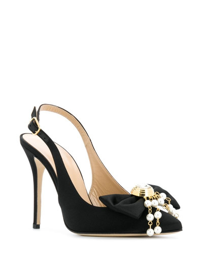 Alessandra Rich slingback bow detail pumps outlook