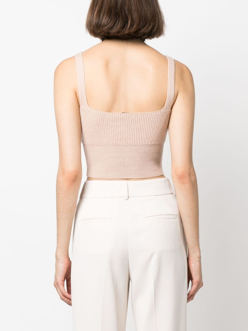 ribbed-knit U-neck tank top 4