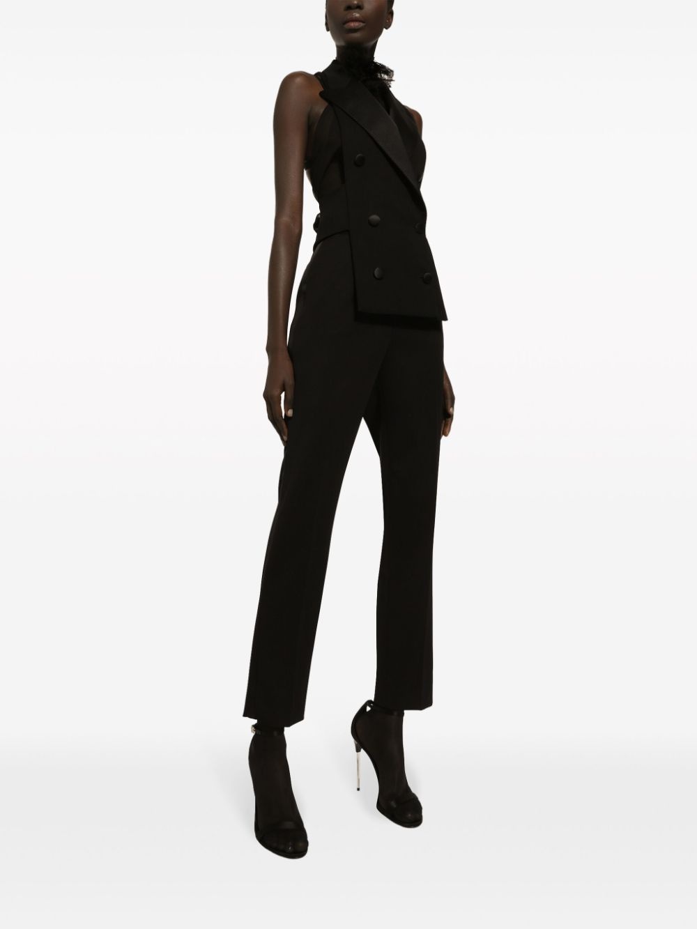 open-back virgin wool-blend waistcoat - 2