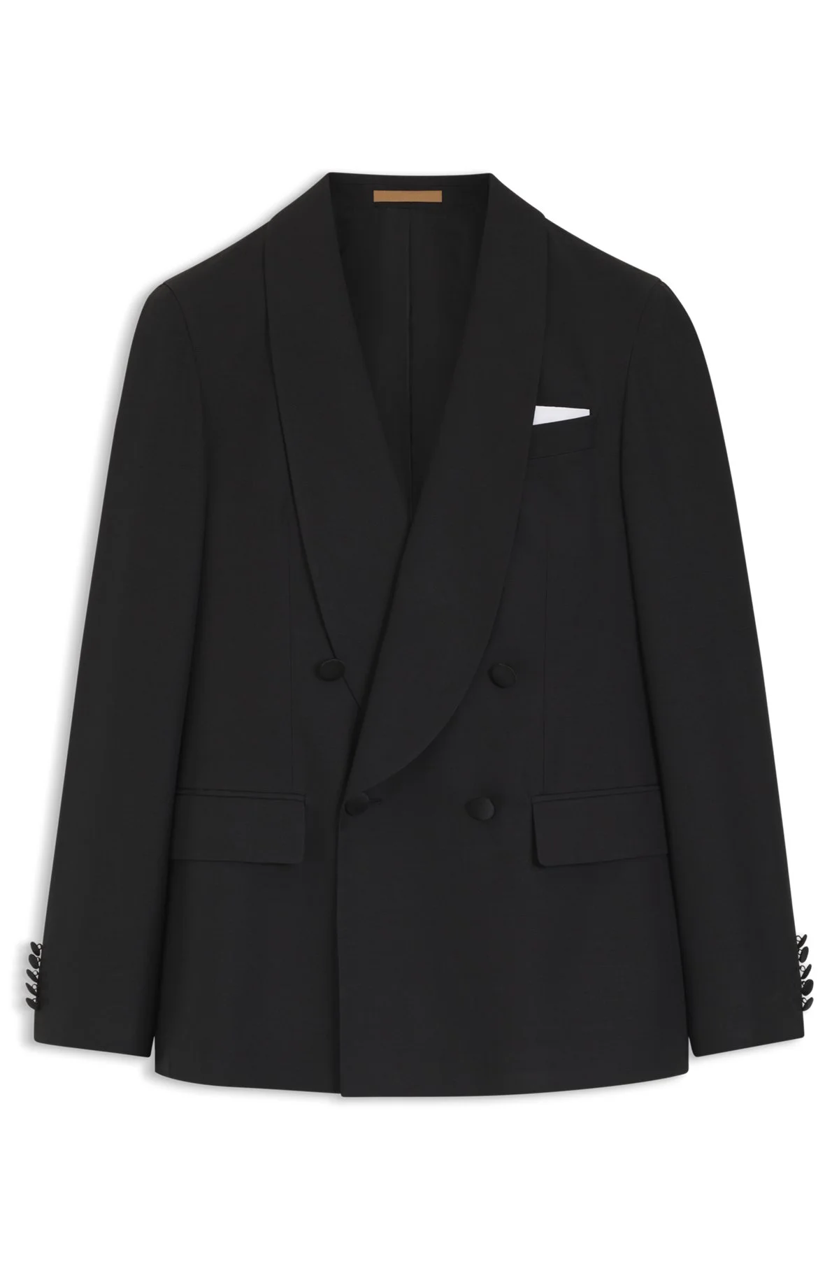 DOUBLE-BREASTED TUXEDO JACKET IN SILK - 1