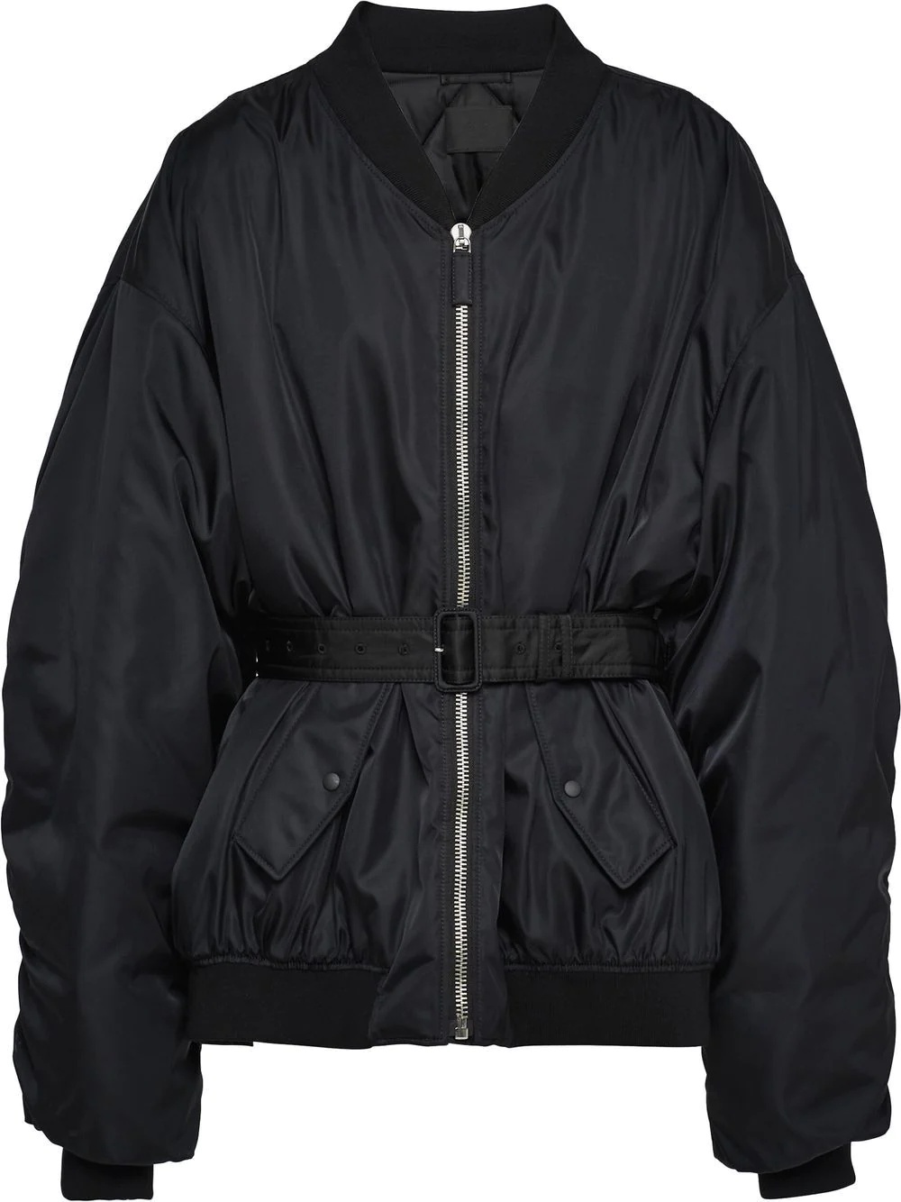 zip-fastening bomber jacket - 1