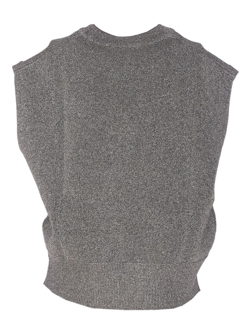 ESSENTIEL ANTWERP crew-neck metallic-effect vest outlook
