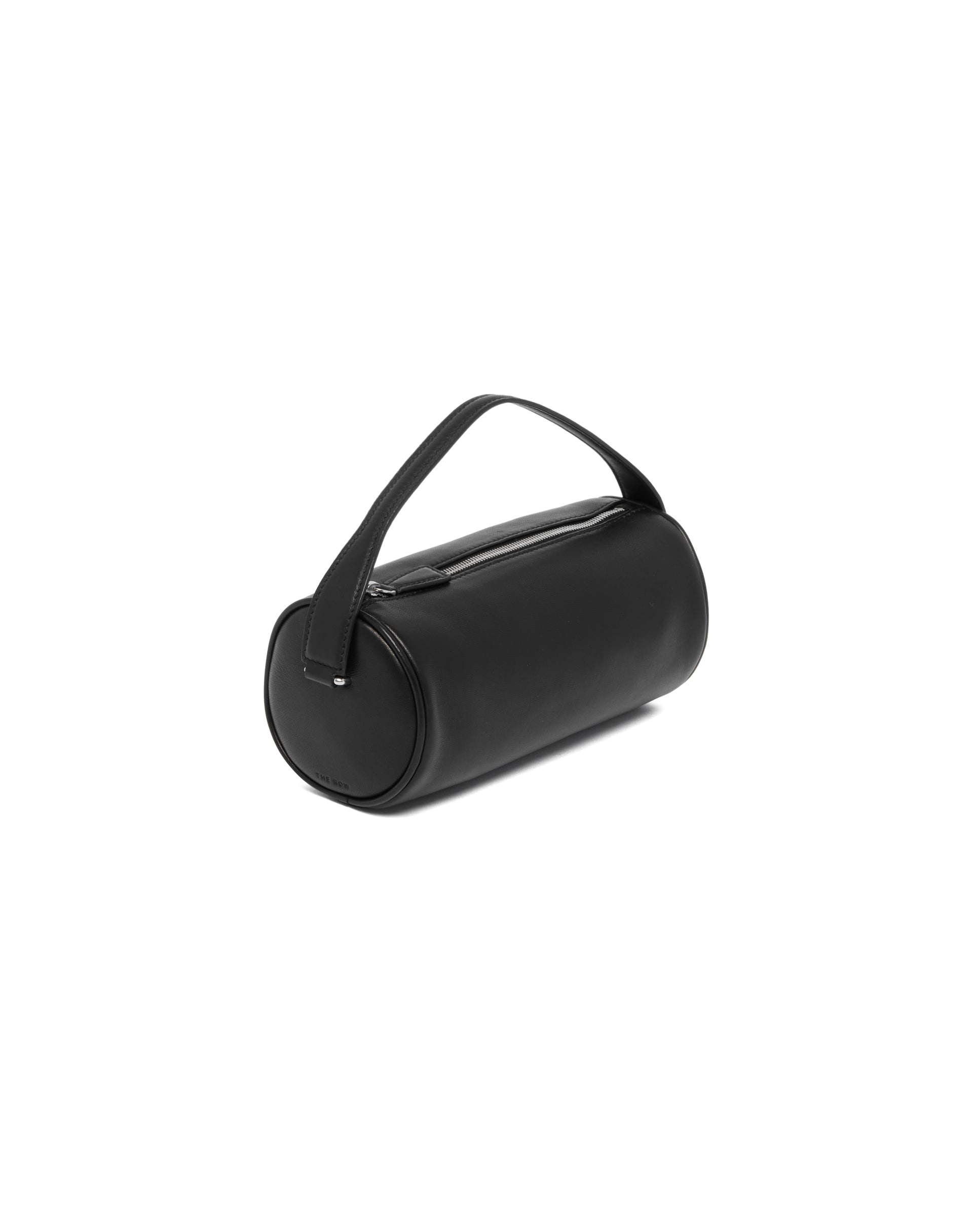 Black Leather Round 90's Bag - 6
