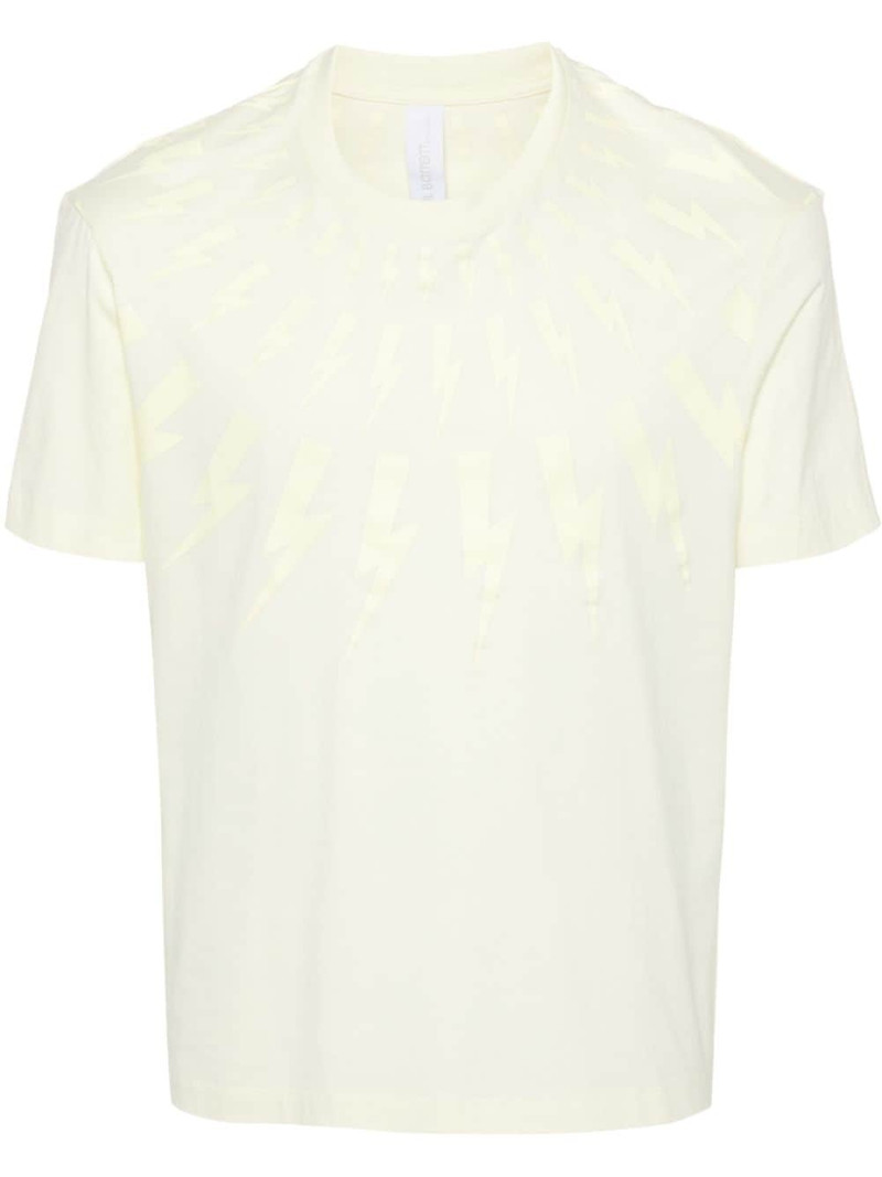 Thunderbolt-print cotton T-shirt 1