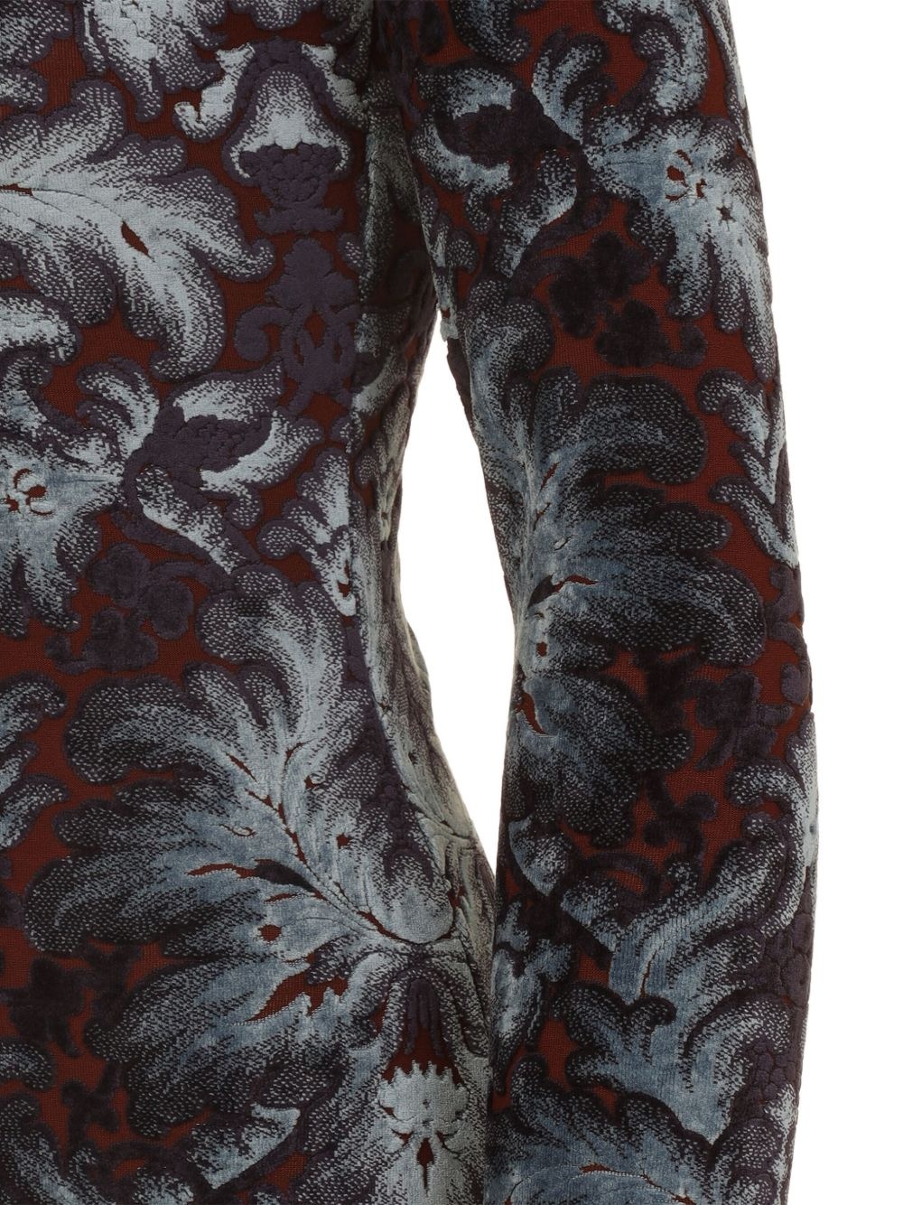floral-pattern mock-neck midi dress - 4