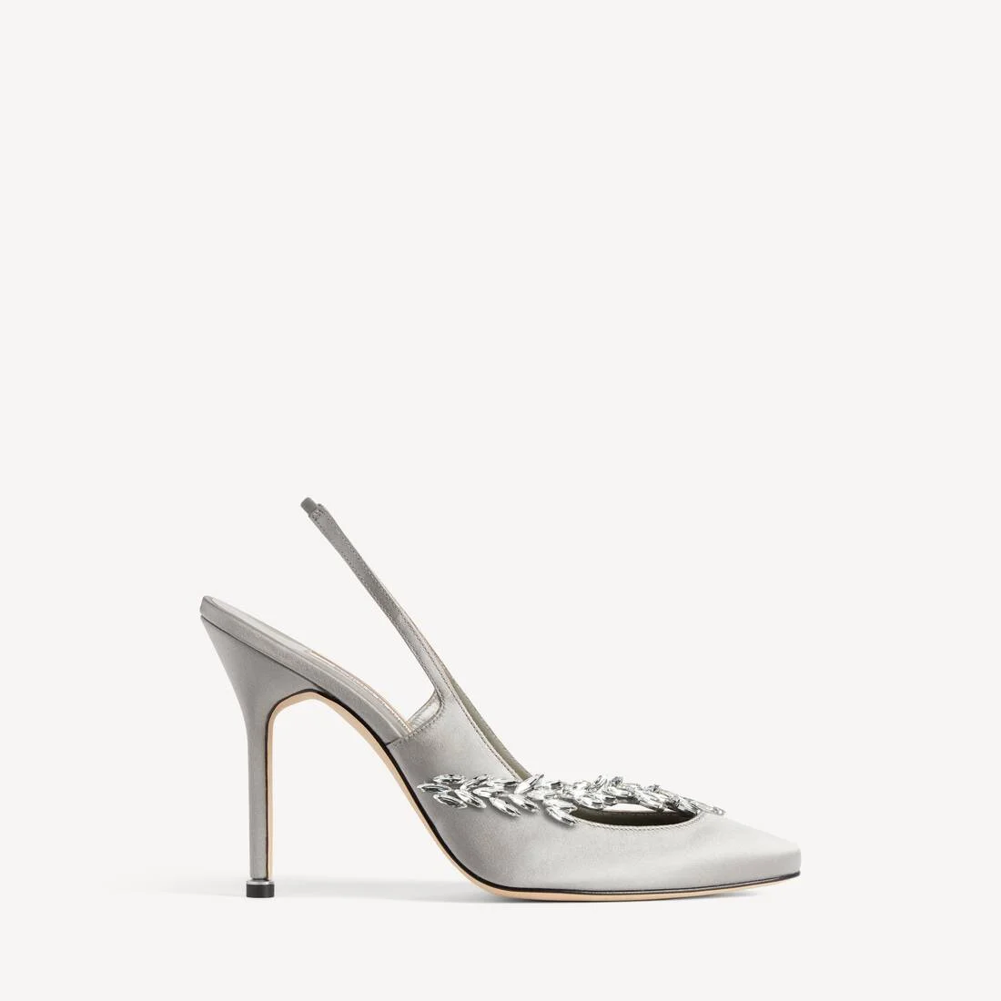 Women's Balenciaga | Manolo Blahnik Slingback in Gris Plume - 1