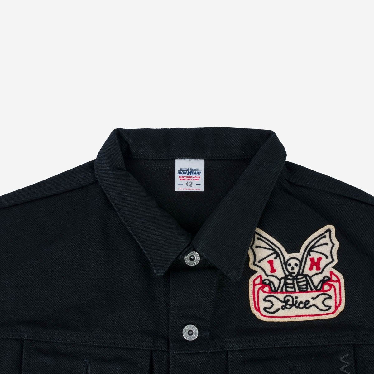 IHV-IHxDM-01 Iron Heart x DicE x Giulio Miglietta Collaboration 21oz Non-Fade Denim Type III Vest wi - 10