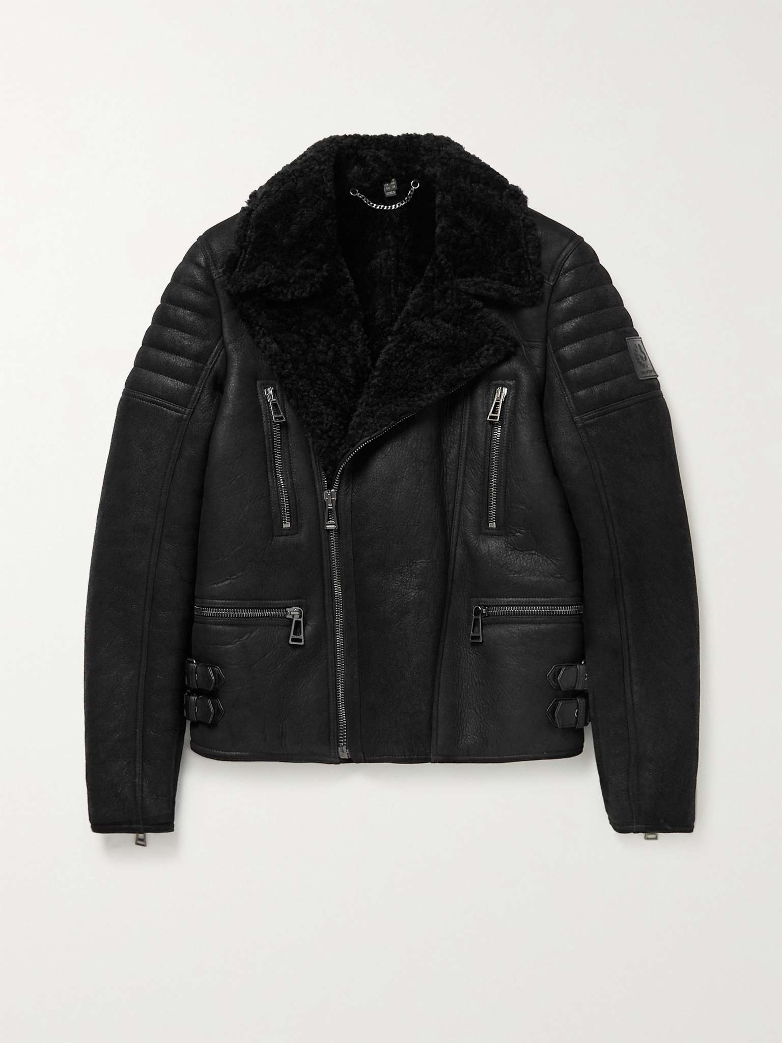 Fraser Slim-Fit Shearling-Lined Full-Grain Leather Jacket - 1