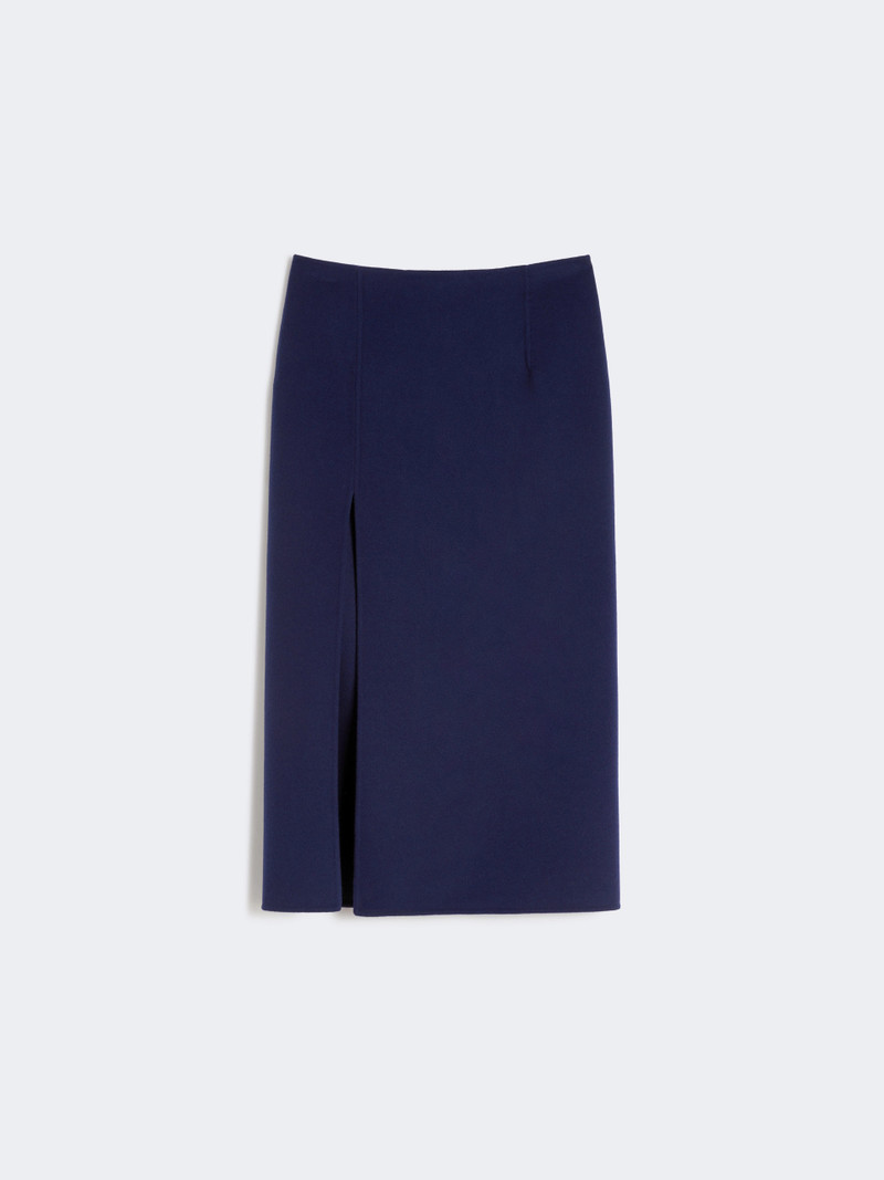 DANZA Long double-faced wool skirt - ULTRAMARINE 1