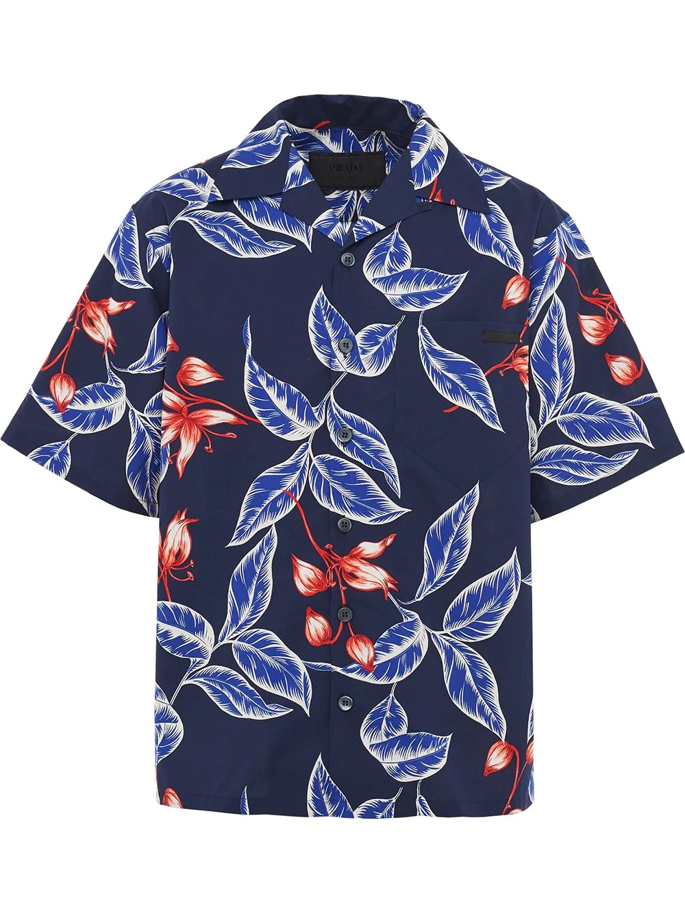 floral print poplin shirt - 1