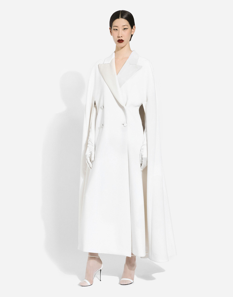 Double-breasted wool cape 3