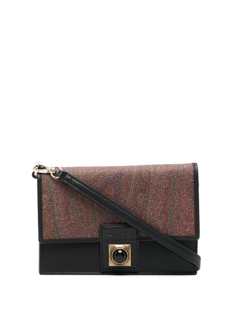 paisley-print coated crossbody bag - 1