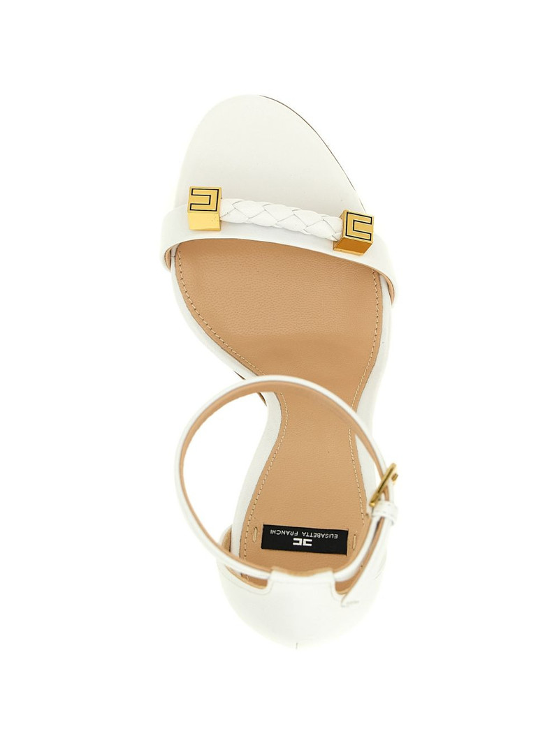 leather sandals with logo details 4