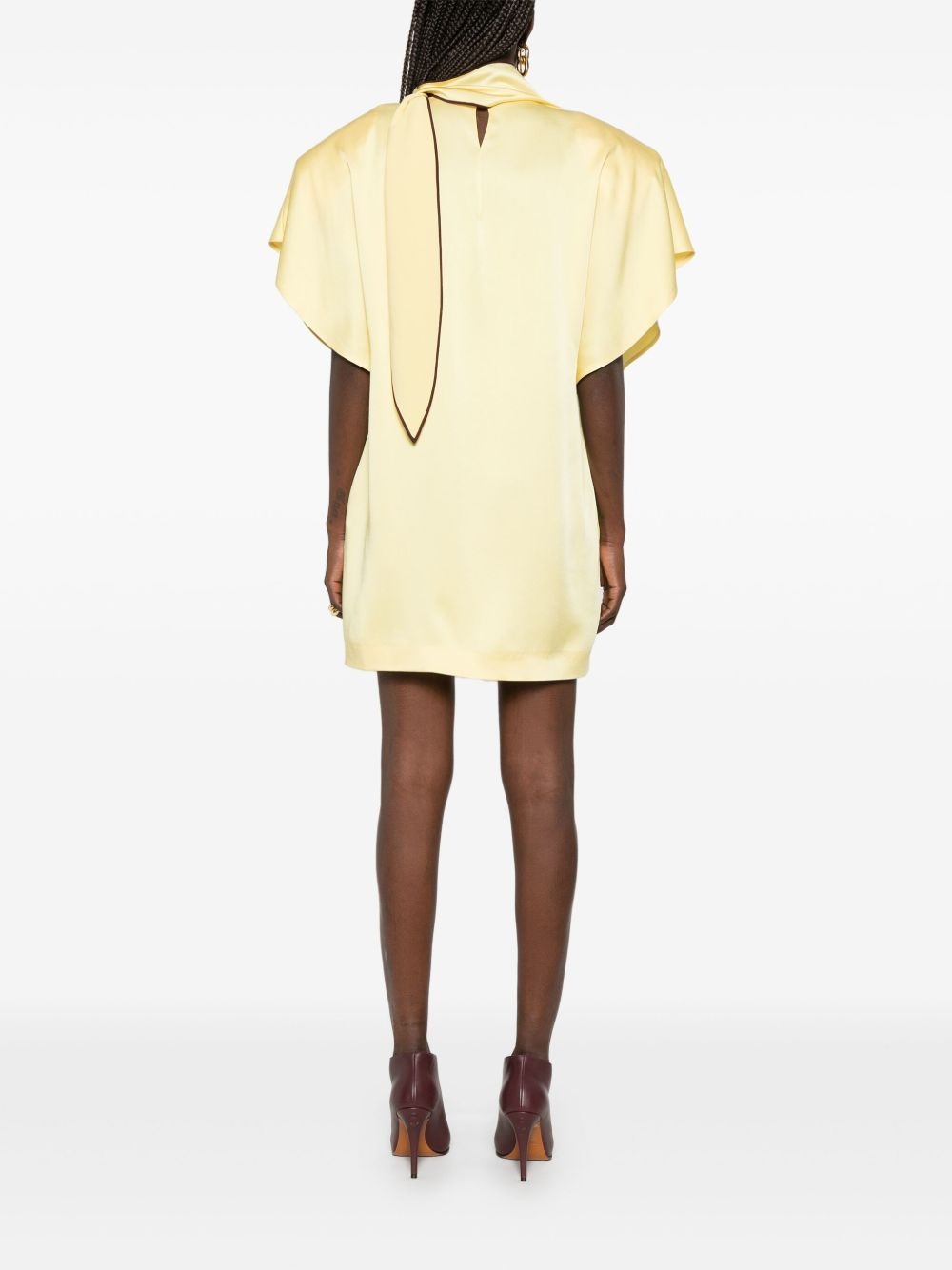 tie-detail mini dress - 4