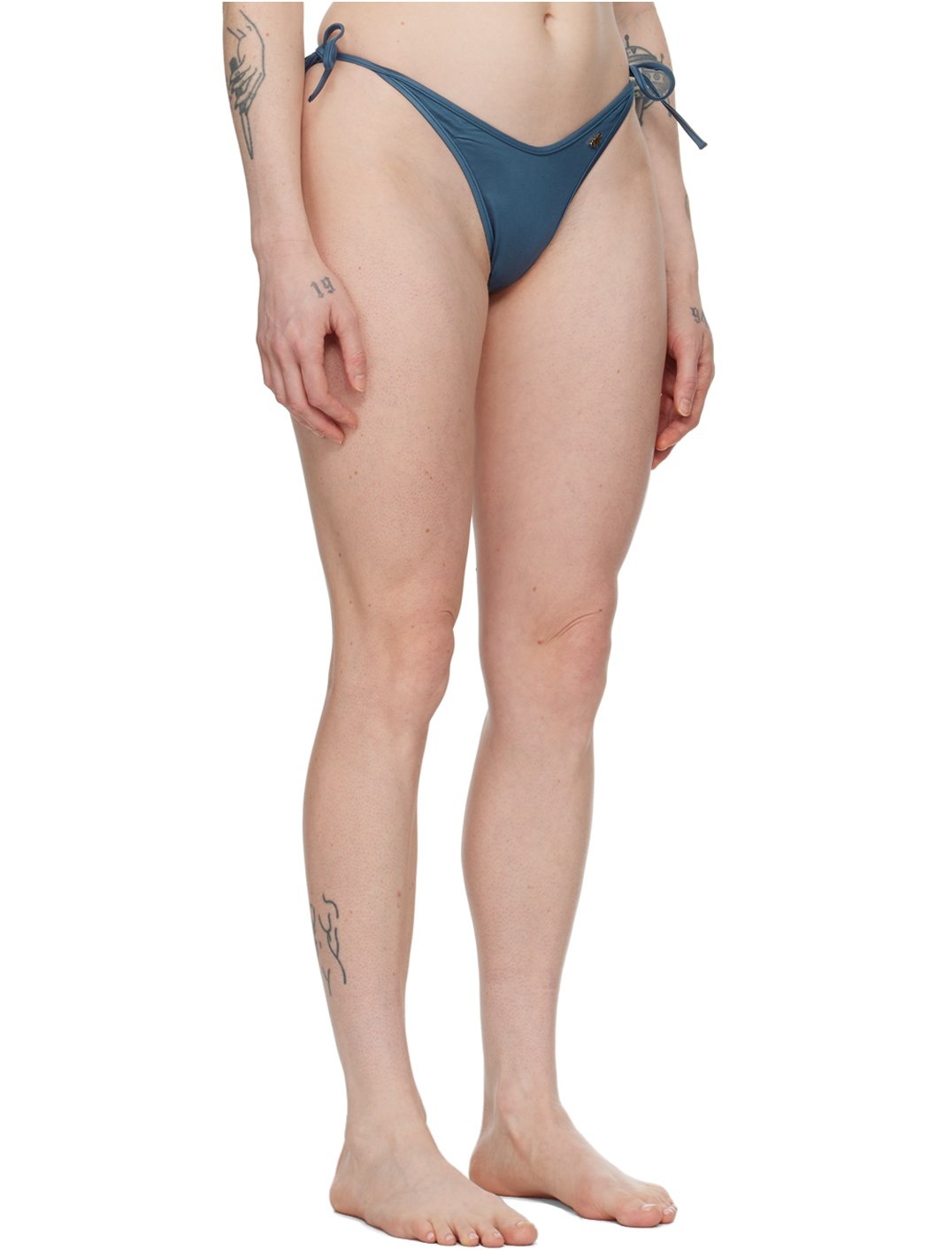 Blue Metallic Bikini Bottom - 2