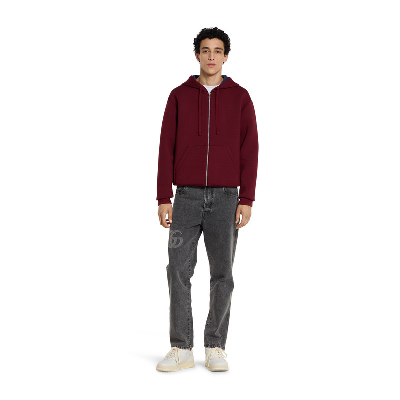 GUCCI Slim fit denim pant with logo detail outlook