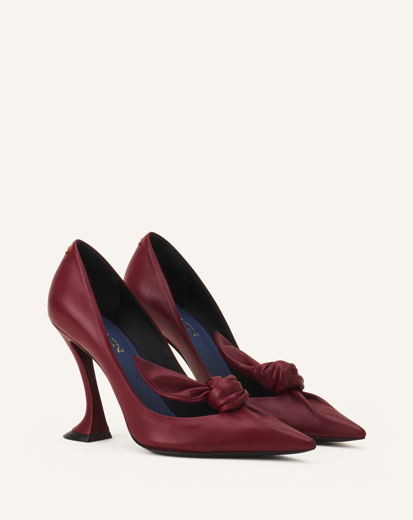 MIDNIGHT STEP LEATHER BOW PUMP - 2