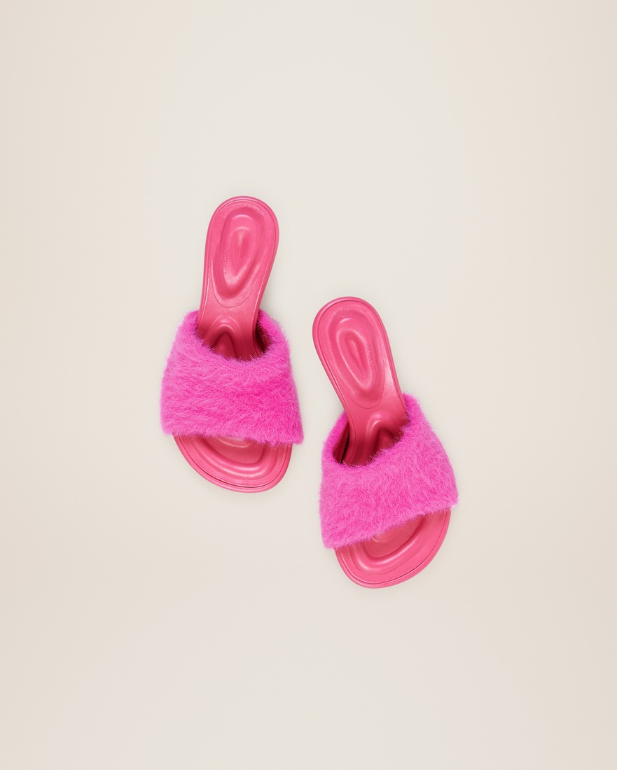 Les Mules Argilla Leather Mules in Pink - Jacquemus