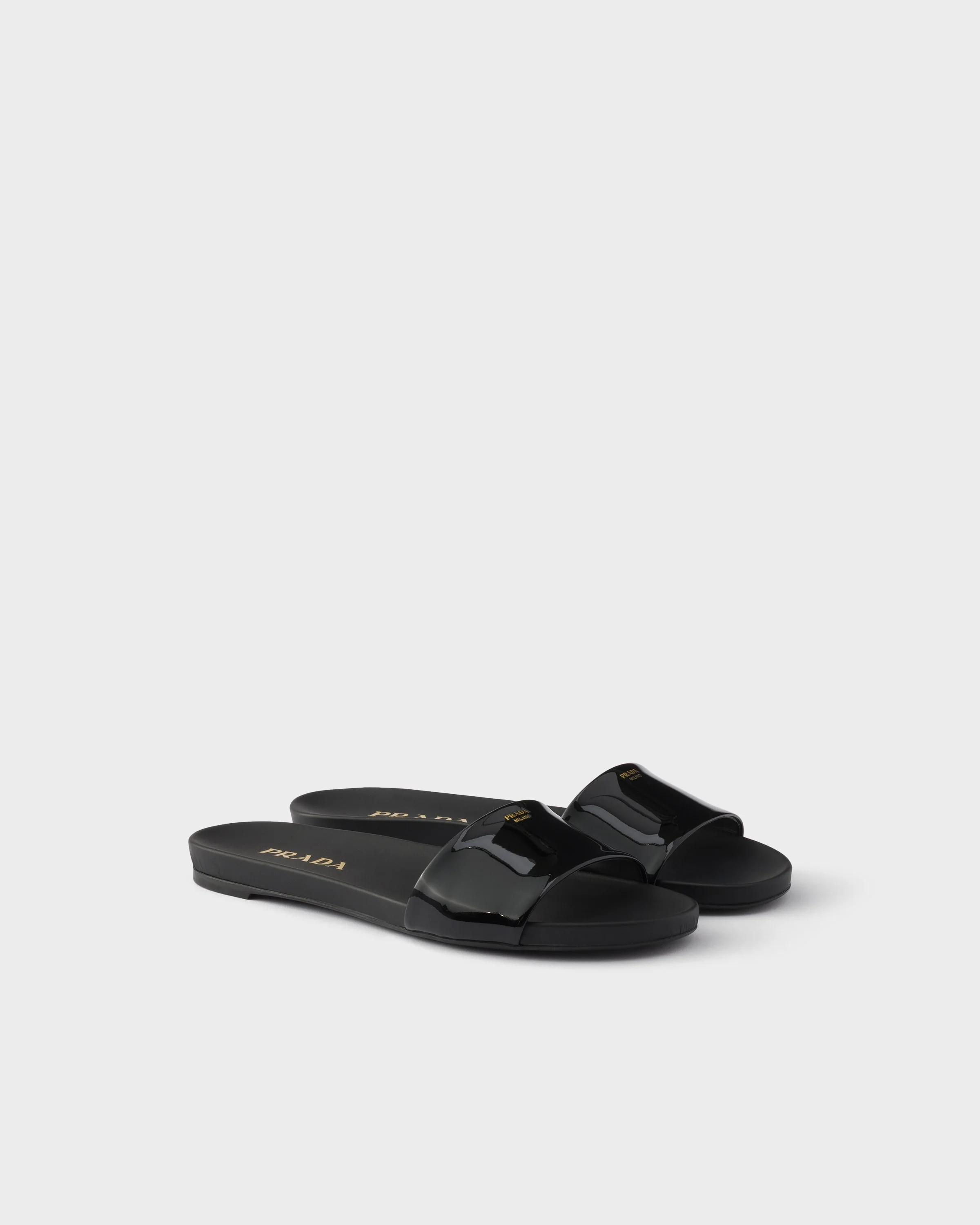 Patent leather slides - 1