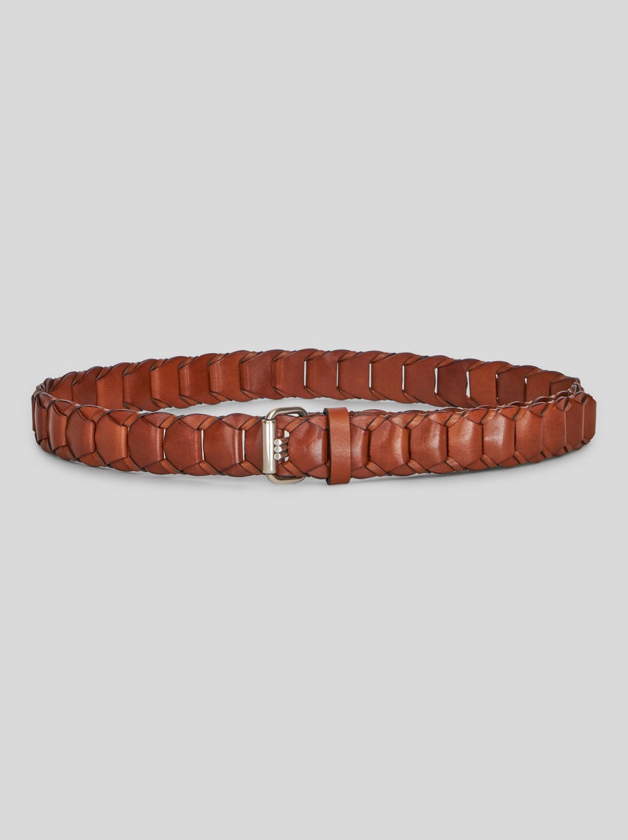 WOVEN LEATHER BELT - 1