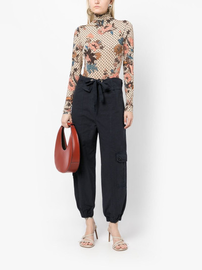 ULLA JOHNSON drawstring-waist tapered cotton trousers outlook