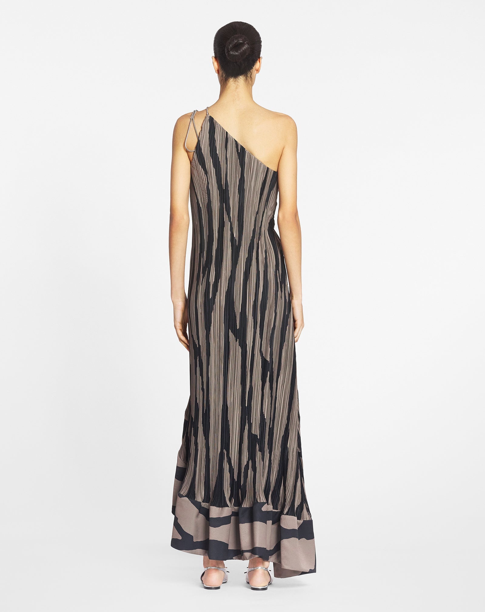 ASYMMETRICAL CASCADE-EFFECT DRESS - 4