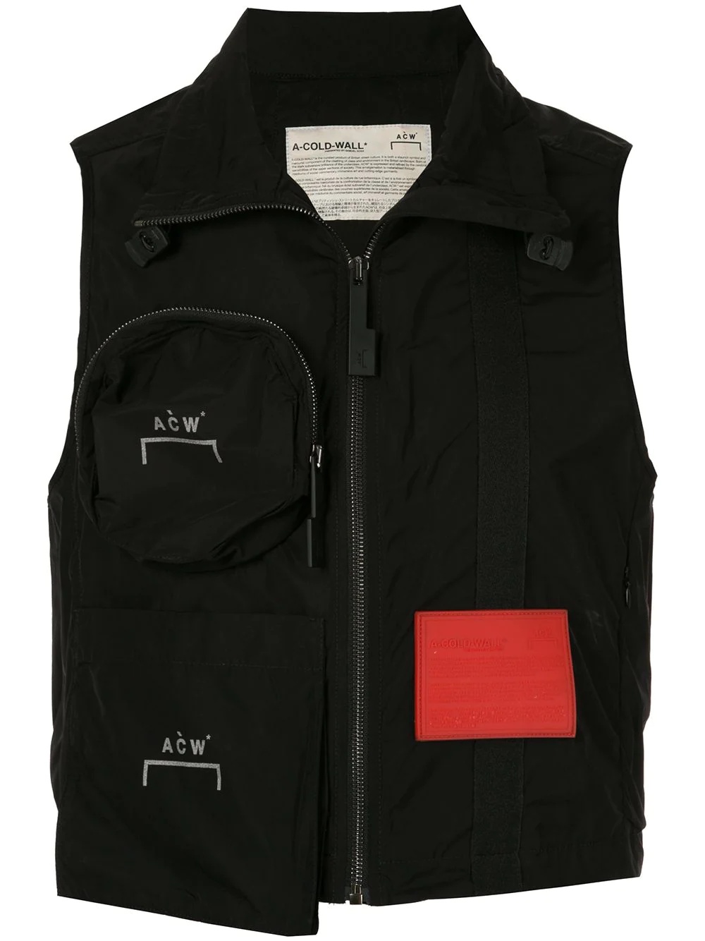 zipped pocket gilet - 1