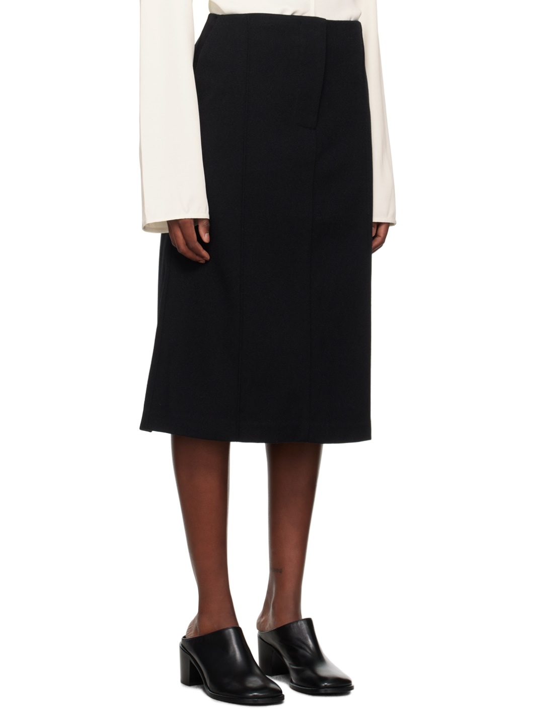 Black Elvin Midi Skirt - 2