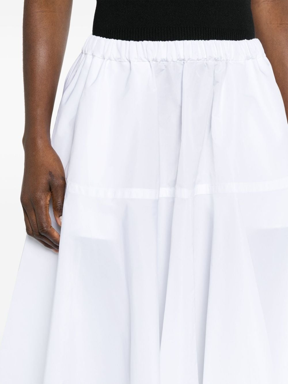 high-waist faille maxi skirt - 5