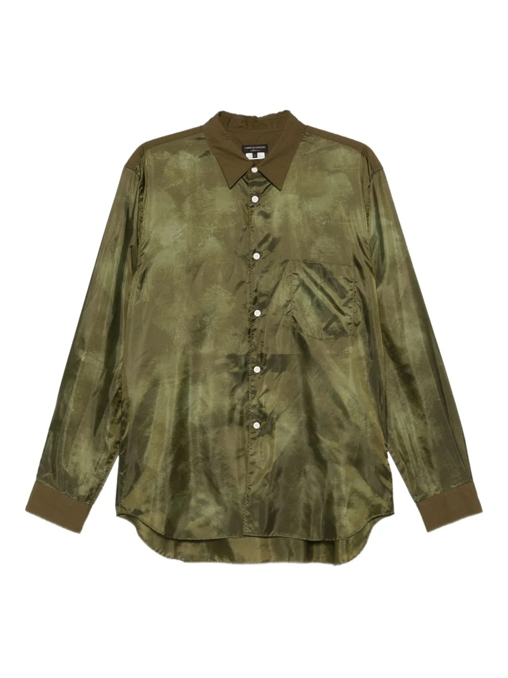 satin-finish long-sleeve shirt - 1