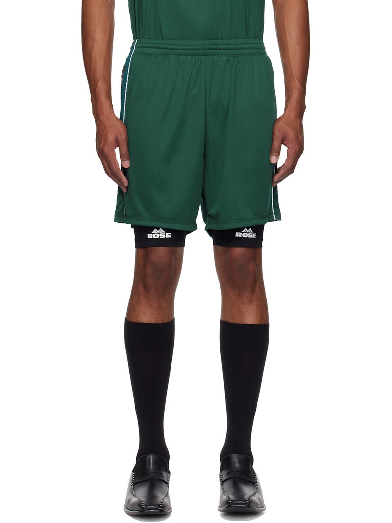 Green Double Football Shorts 1