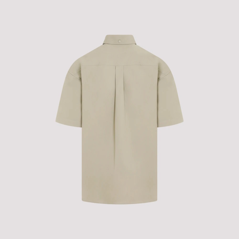 GREEN COTTON SHIRT SHORT SLEEVE - 2