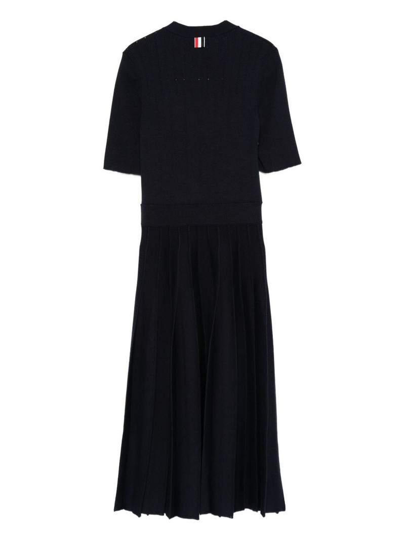 Thom Browne button-pleated maxi dress outlook