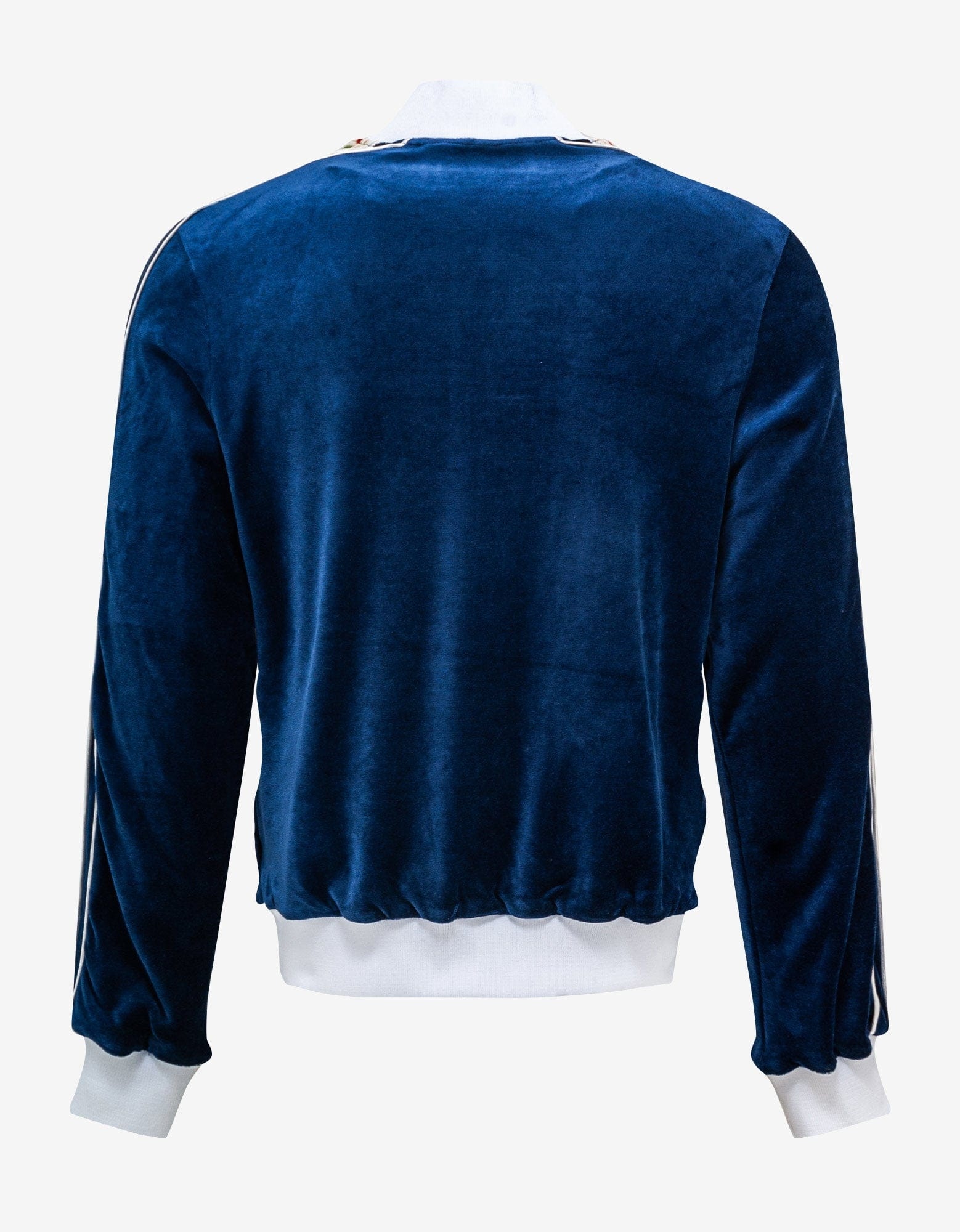 Navy Blue Laurel Velour Track Top - 2