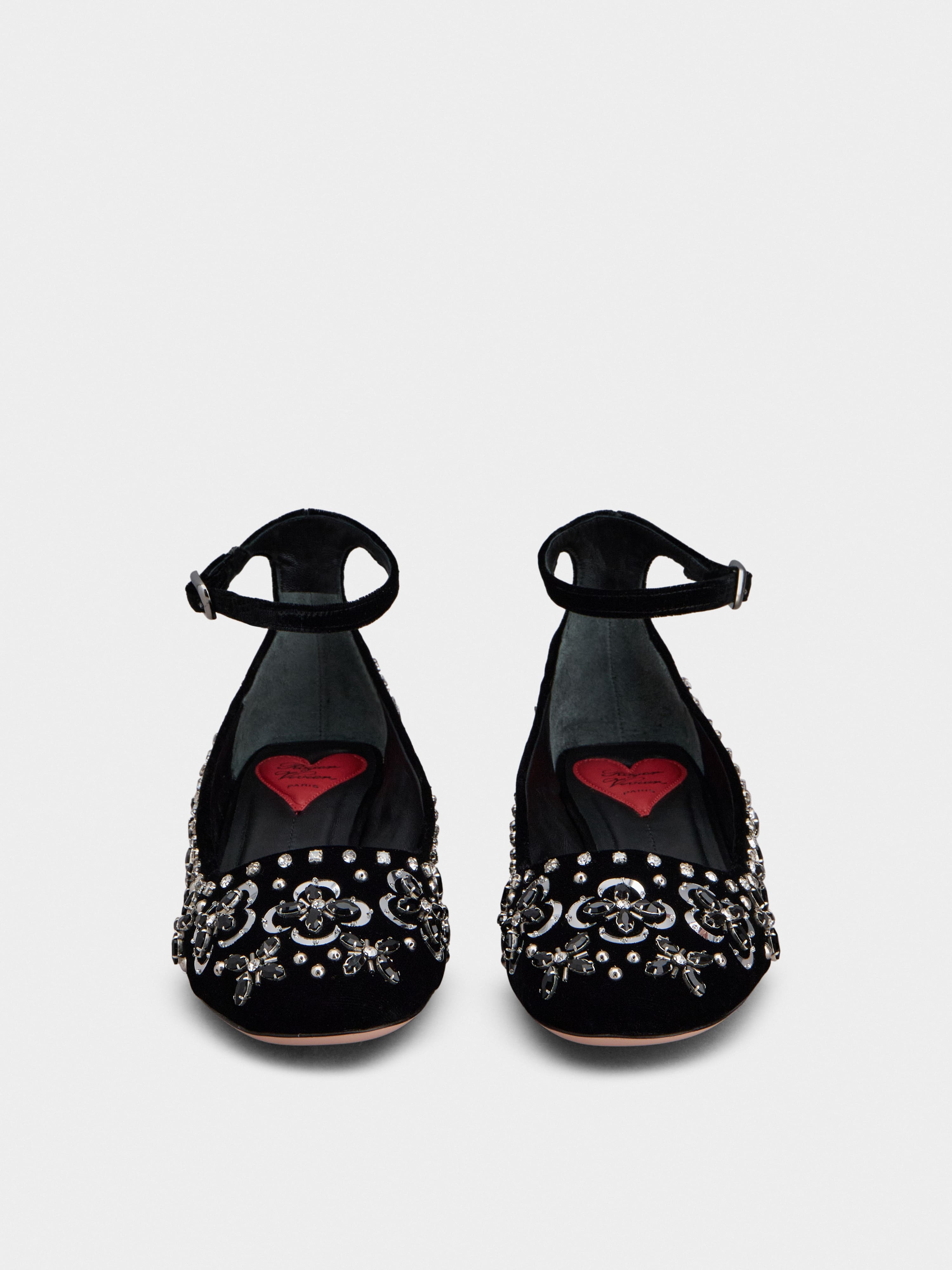 Ankle Strap Ballerinas in velvet - 7