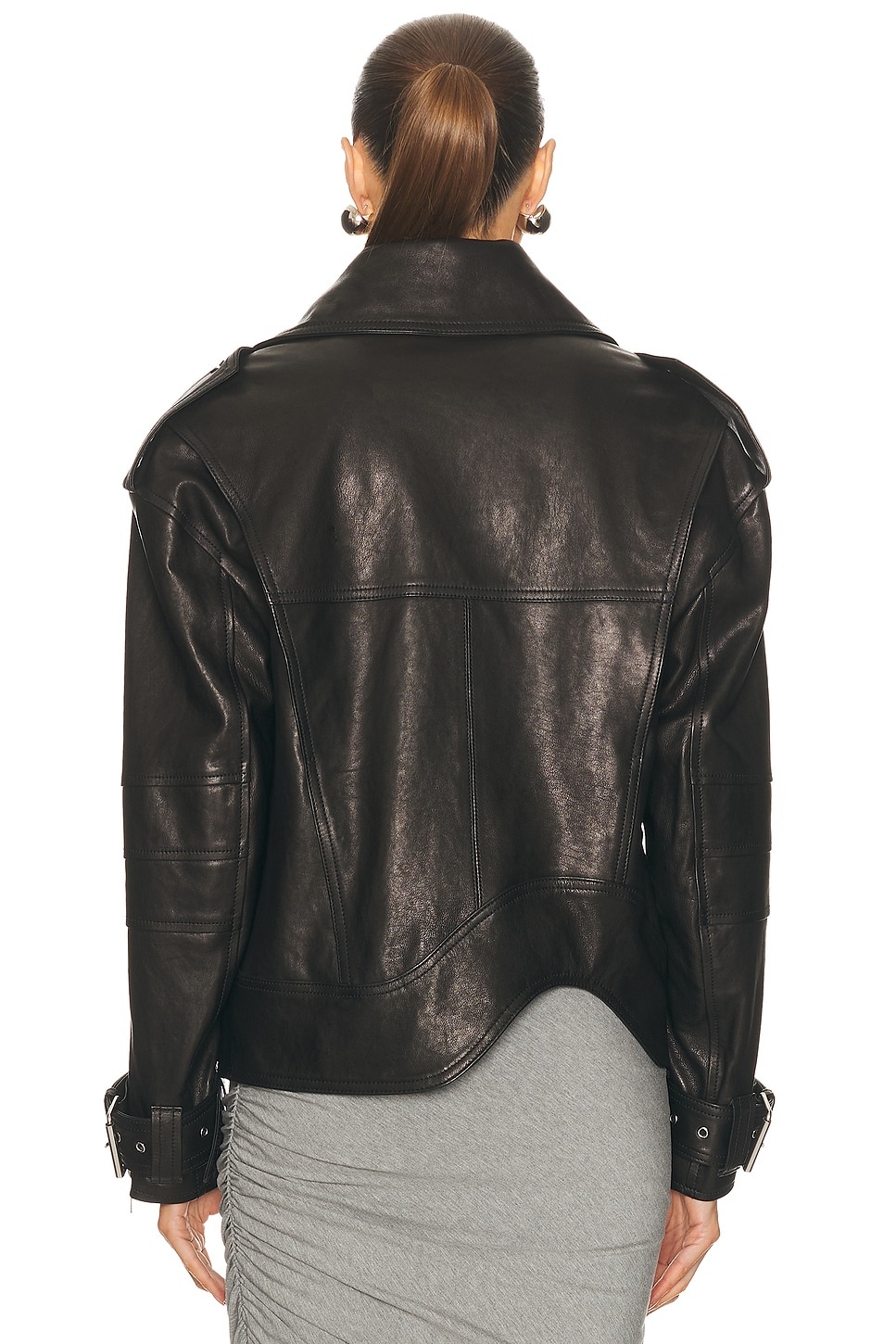 Leather Bomber Jacket - 5