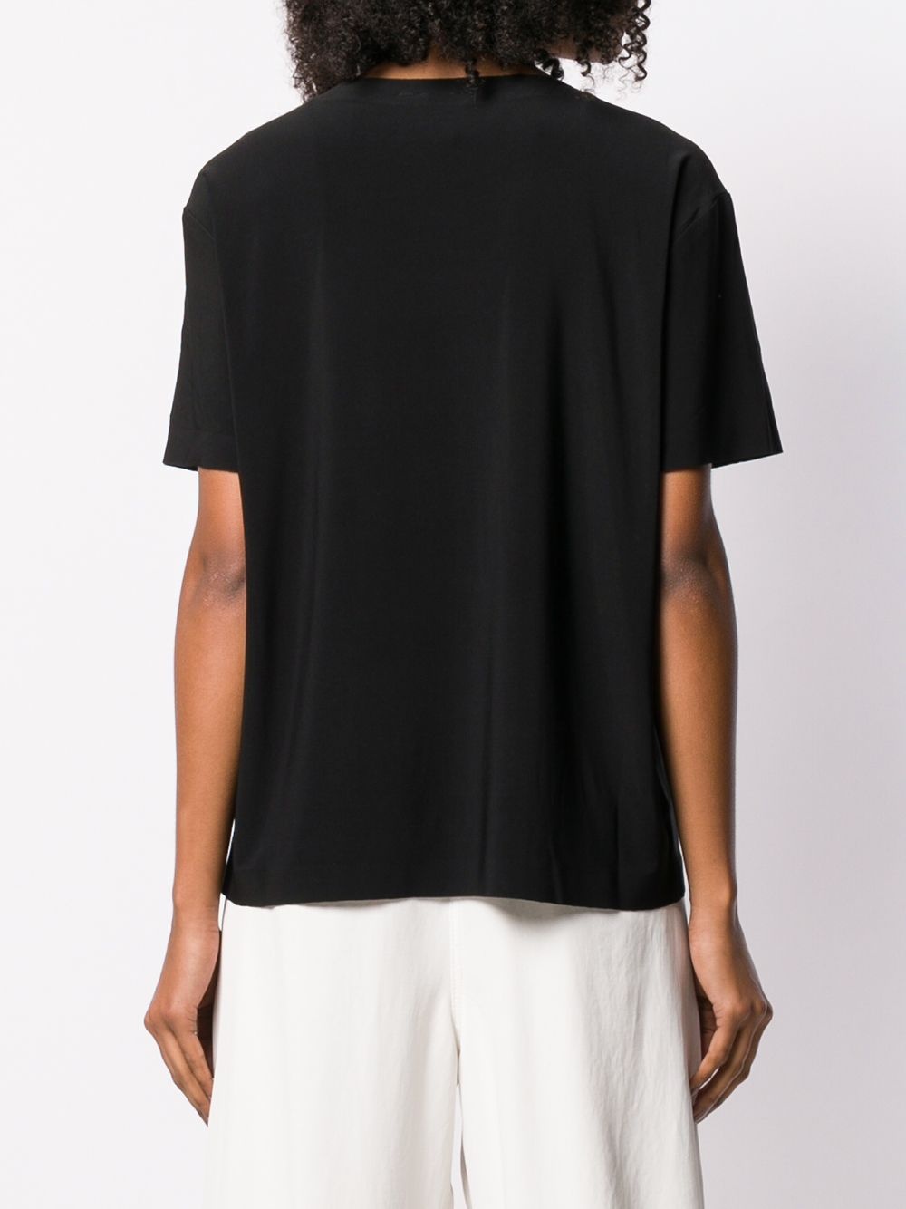 scoop neck T-shirt - 4