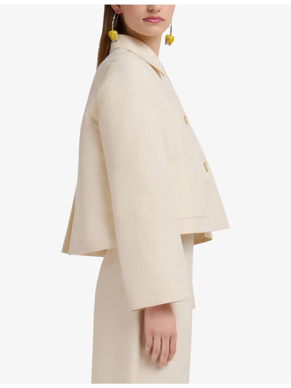 Cropped Side-Pocket Cotton Jacket - 3