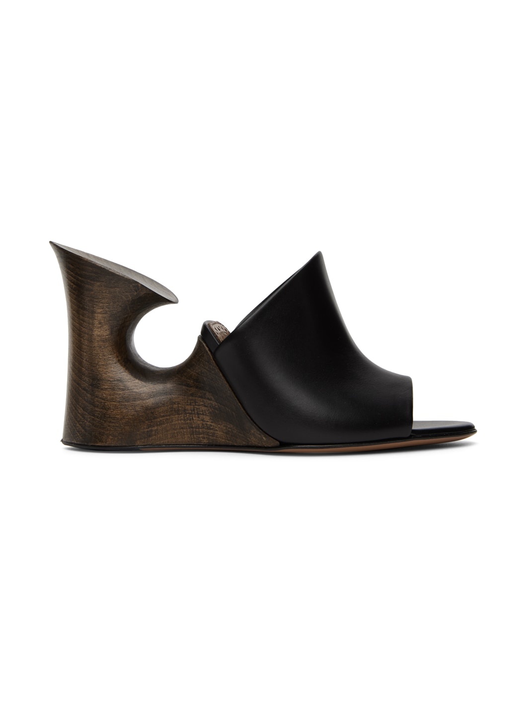 Black Sculpture Mules - 1