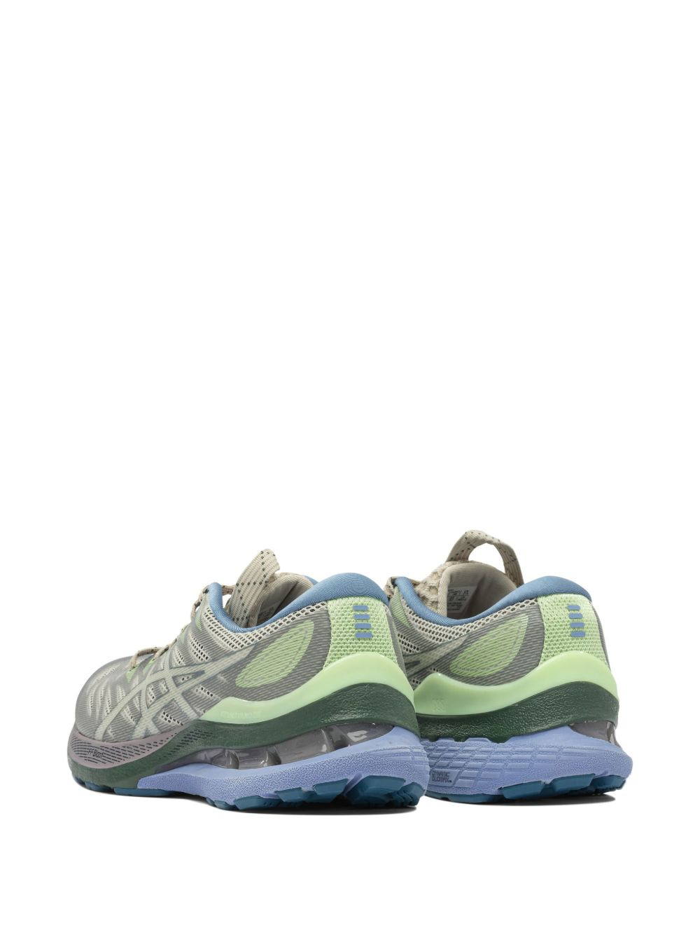textured lace-up mesh sneakers - 3