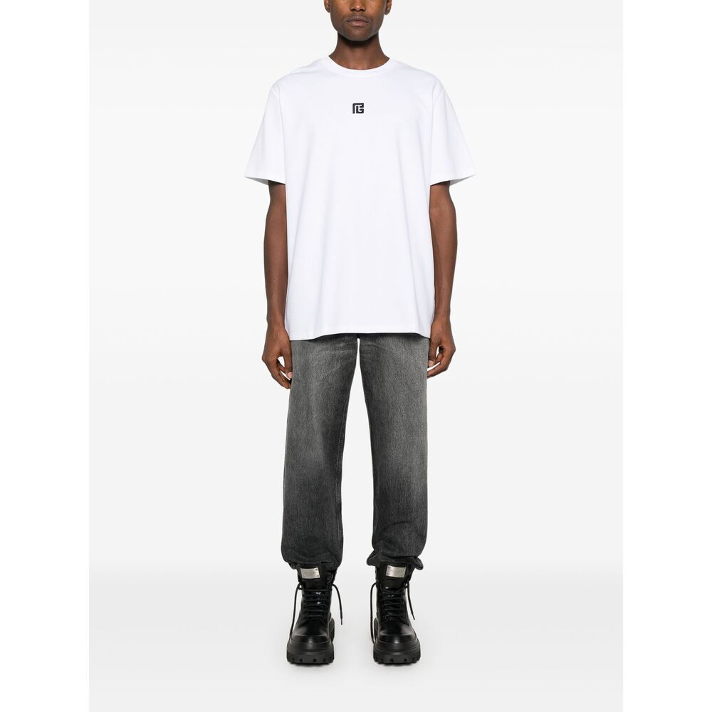 Balmain White T-Shirts & Vests - T-Shirts Men - 3
