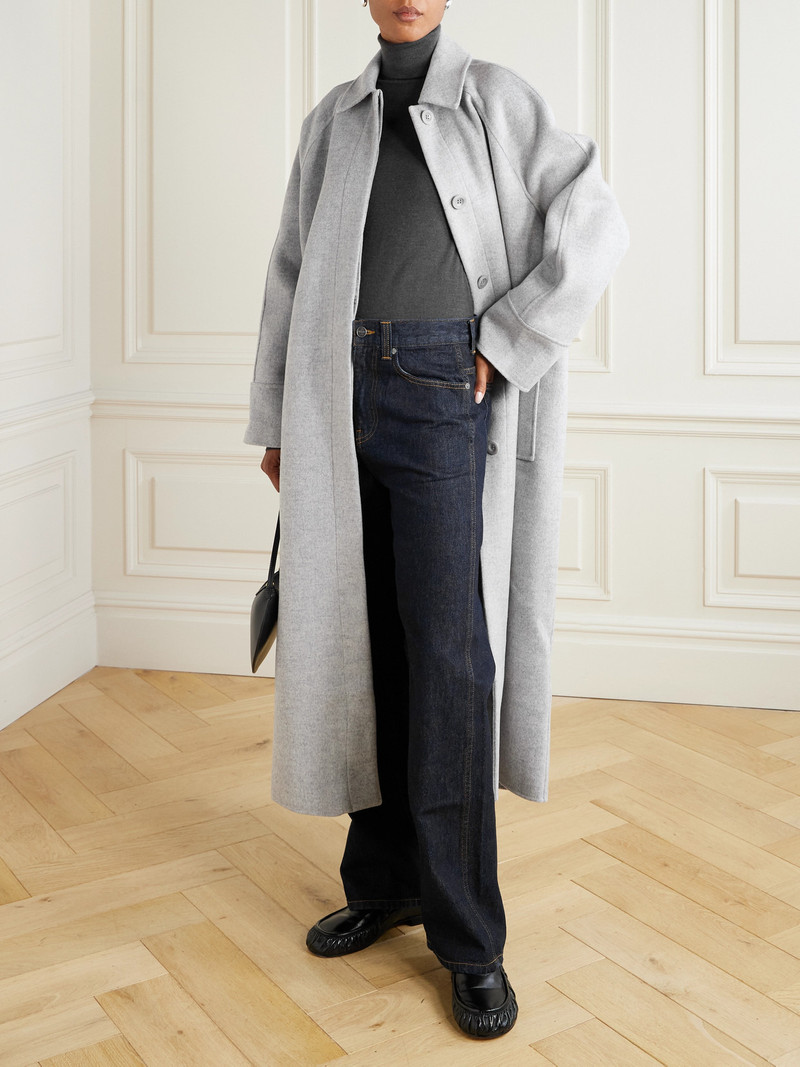 TOVE Yoonmi Belted Brushed Wool-blend Coat outlook