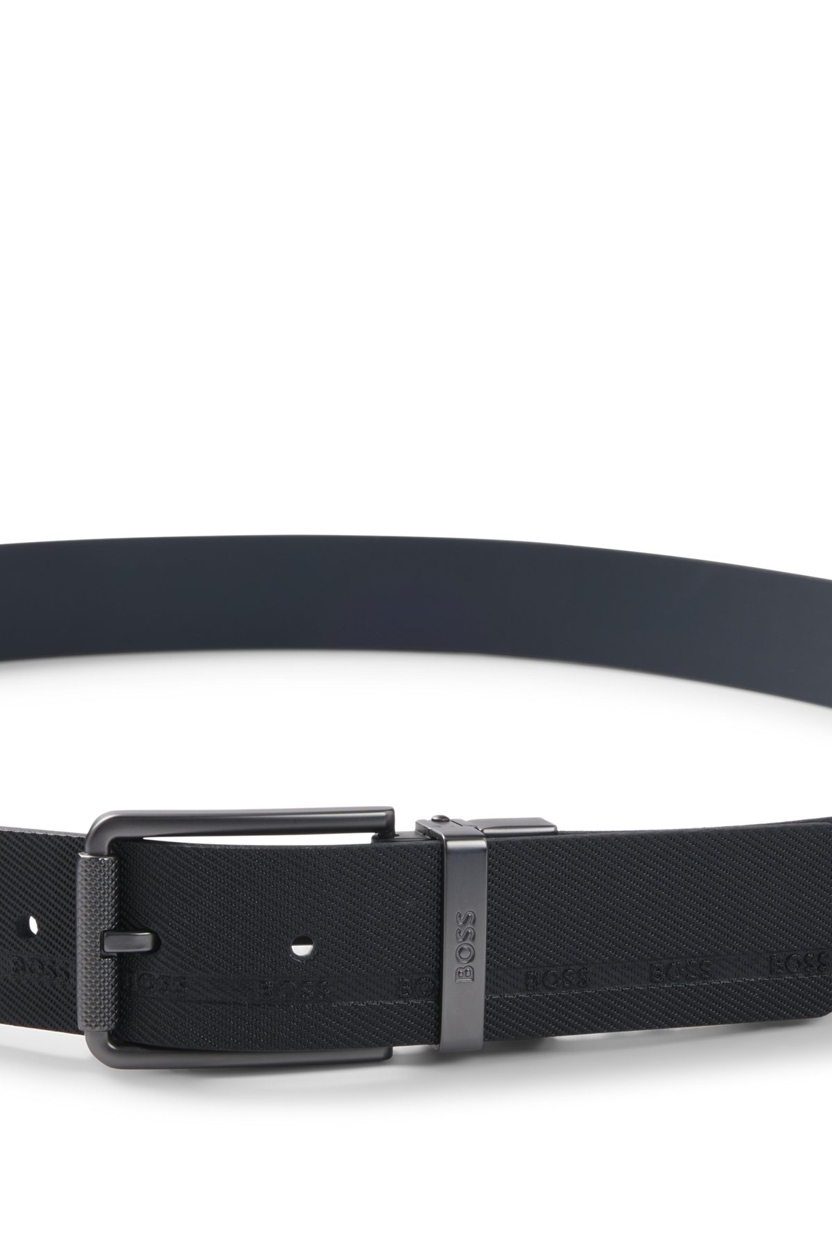 REVERSIBLE ITALIAN LEATHER BELT IN PRINTED AND COATED FINISHES - 4