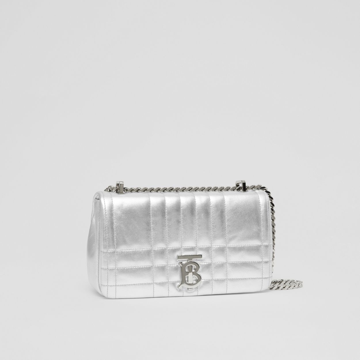 Quilted Metallic Leather Small Lola Bag - 7