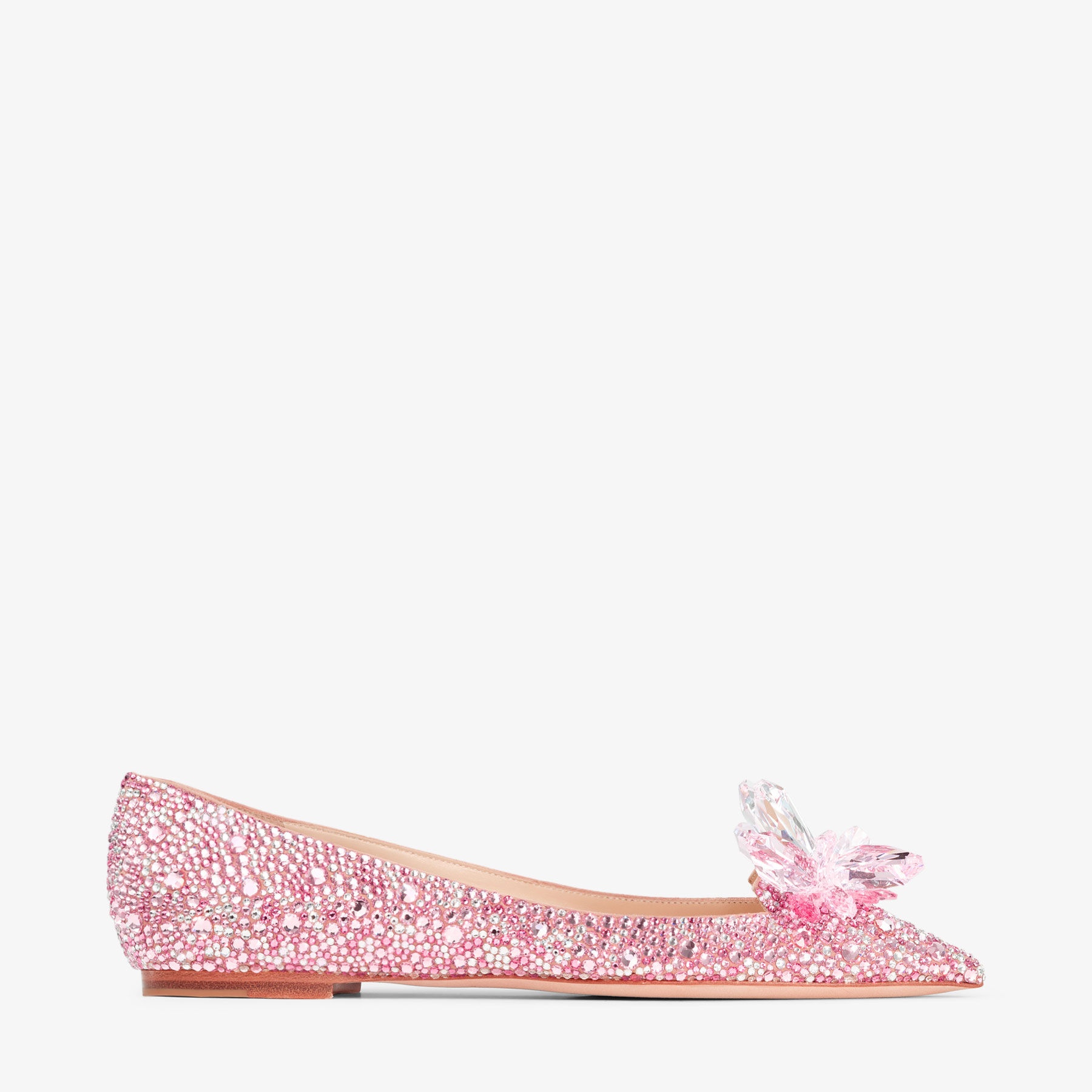 Attila
Rose Mix Suede and Crystal Covered Pointy Toe Flats - 1