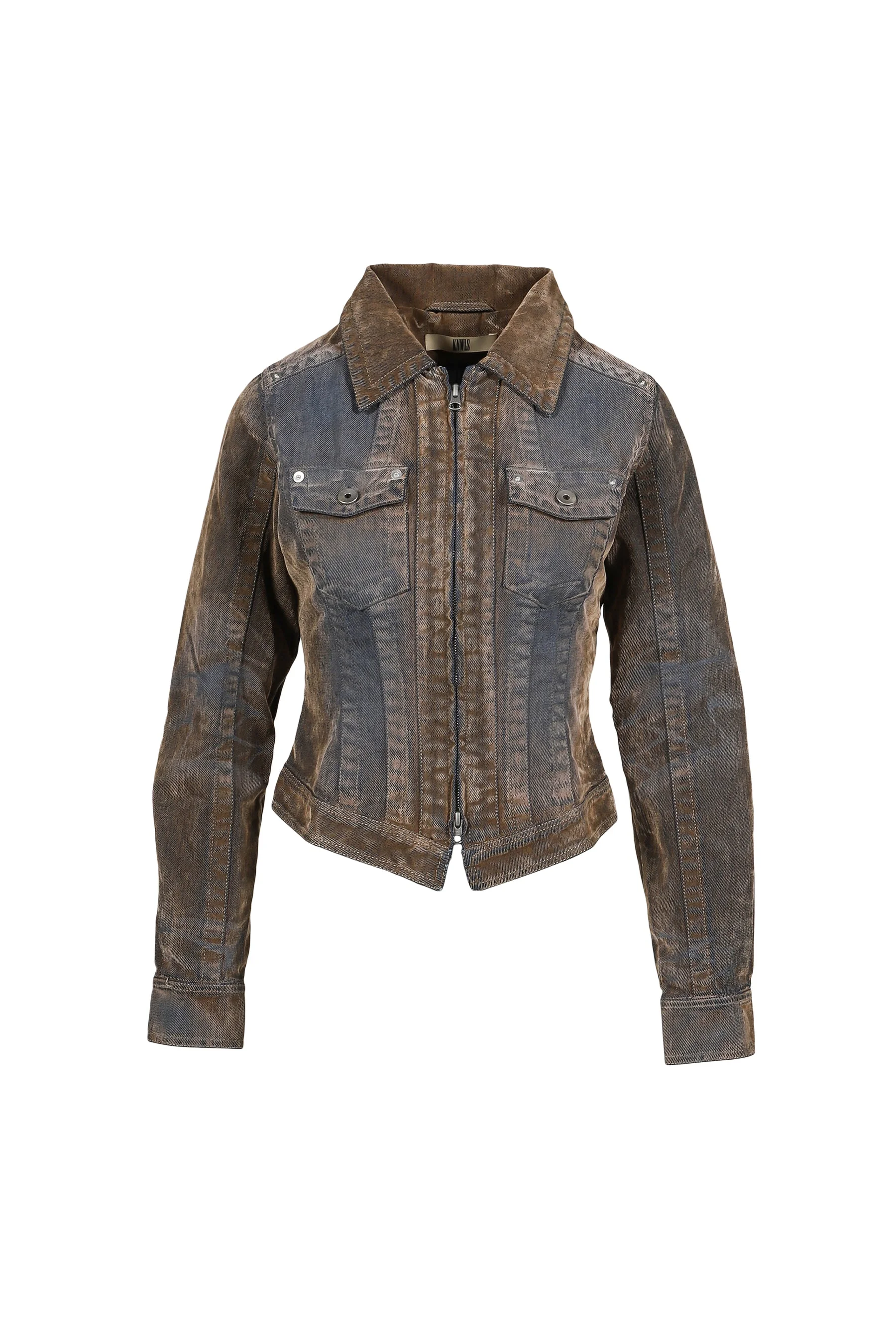 FLOCK DENIM JACKET / STONE - 1